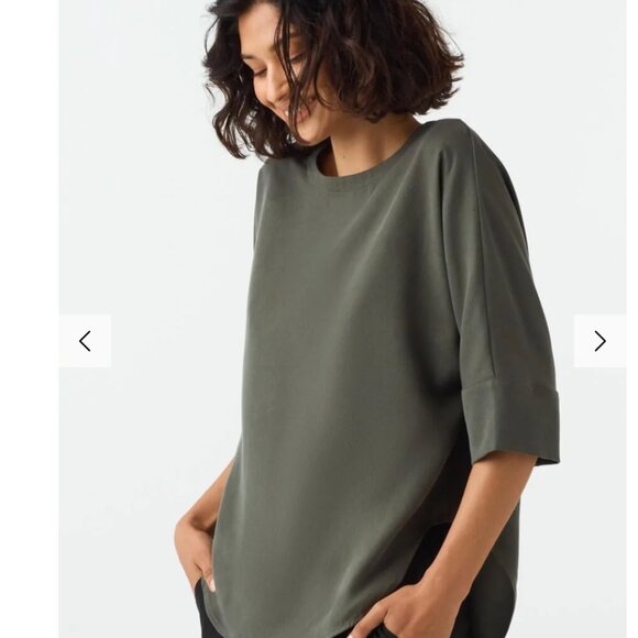 Vetta The Boyfriend Shirt Reversible Versatile Button Up Shirt Women's size L - Picture 2 of 11